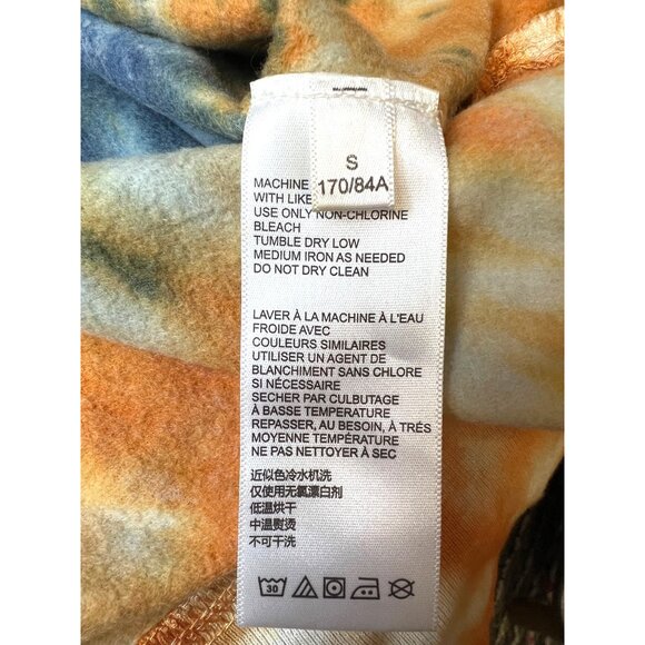 Urban Outfitters Tie-Dye Hoodie Dress Small Maxi Kangaroo Pocket Polyester/ Cott - Picture 4 of 5